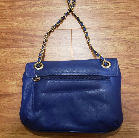 Modalu Blue Leather shoulder bag - Picture 2 of 6